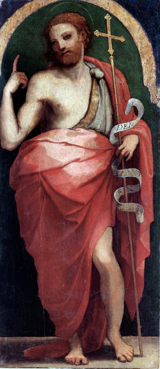 Perin del Vaga - San Giovanni Battista, pannello laterale, San Michele Arcangelo, Celle Ligure